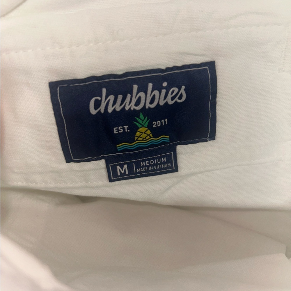 Chubbies The Vannas White Stretch Twill Shorts 7.0”Inseam Size M - Picture 6 of 7